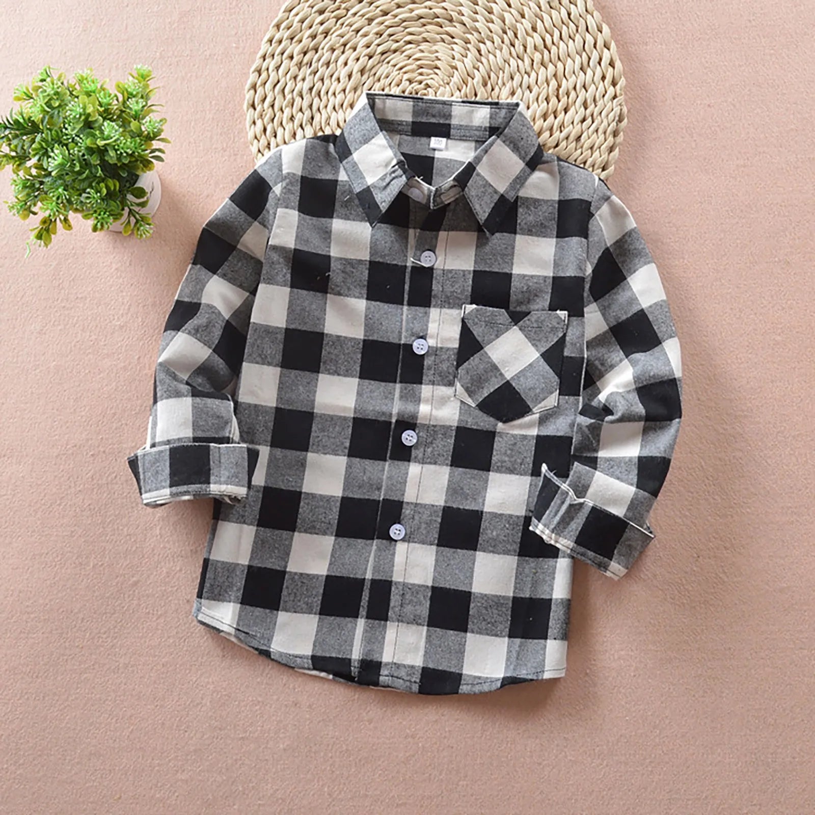 Small Weight Kids' Plaid Shirt – Unisex Checkered Long Sleeve Shirt & Jacket For Boys And Girls Boys Shirt