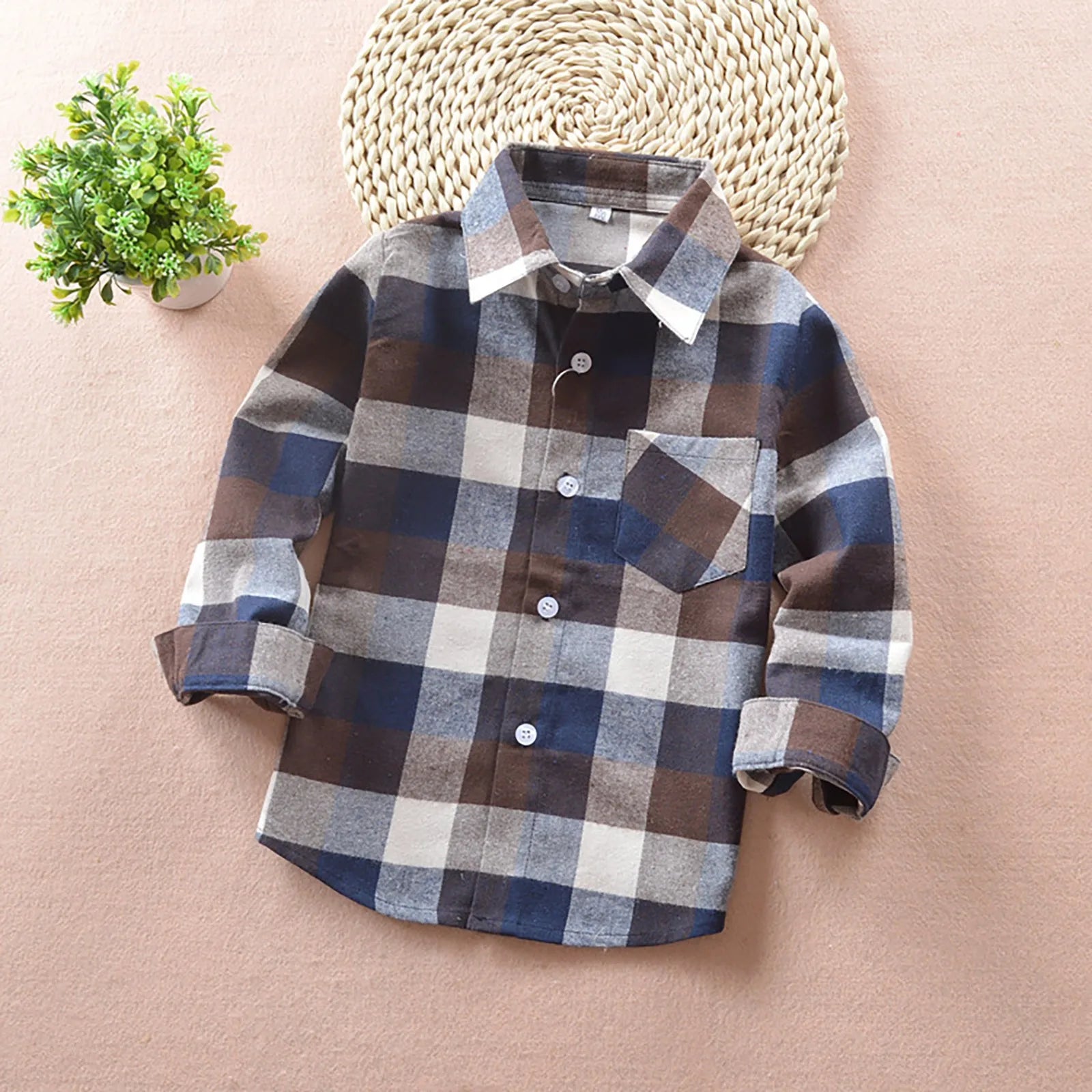 Small Weight Kids' Plaid Shirt – Unisex Checkered Long Sleeve Shirt & Jacket For Boys And Girls Boys Shirt