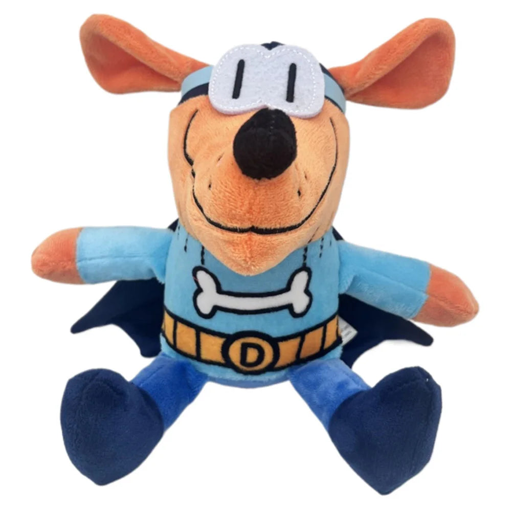 For Dog Man Detective Dog Plush Toy 20cm Stuffed Animal Doll PP Cotton Soft Dog Plushies Soft Cartoon Baby Toy for Kids Toddlers