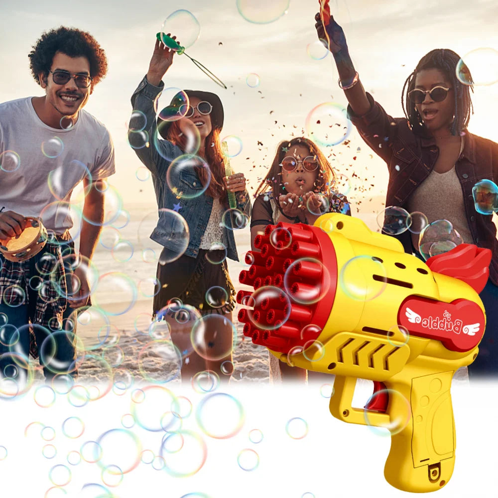 Kids Rocket Bubble Gun Blower 29 Holes Mini Bubble machine Summer Soap bubbles Toys for children girl Boys outdoor games garden
