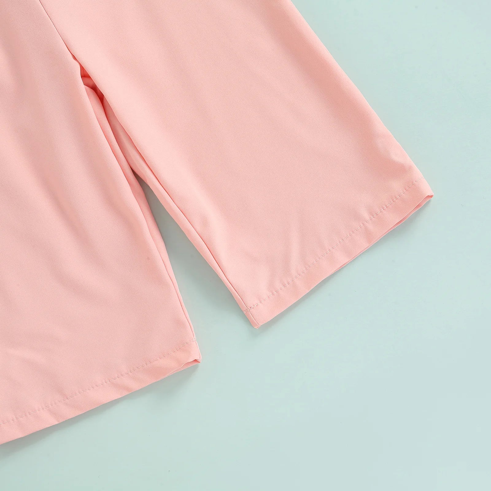 2022-02-12 Lioraitiin 1-6Years Toddler Baby Girl Summer Romper Off Shoulder Solid Pink O-Neck Jumpsuit Casual Clothing