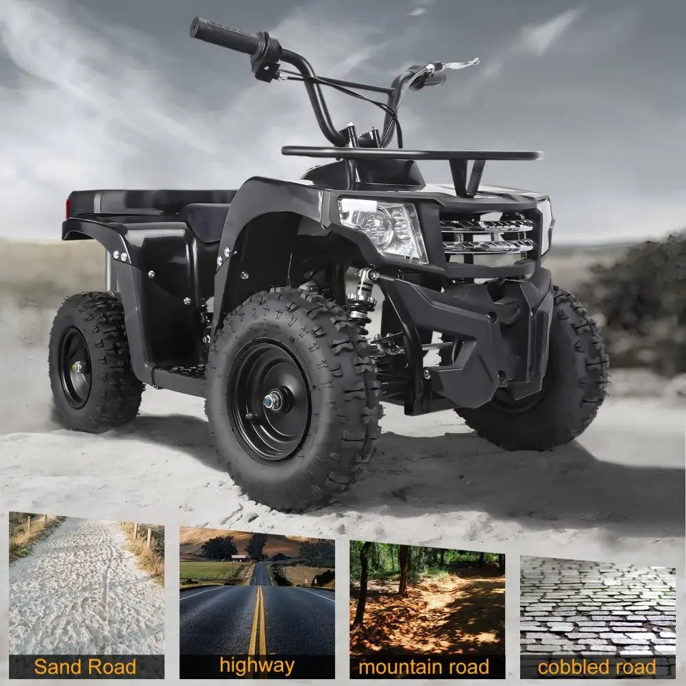 2-Stroke 49CC Kids Ride On Truck Car, 4WD Gas Powered, With Lights,Metal Suspension,ATV Play Car LED Light Toys Birthday Gifts