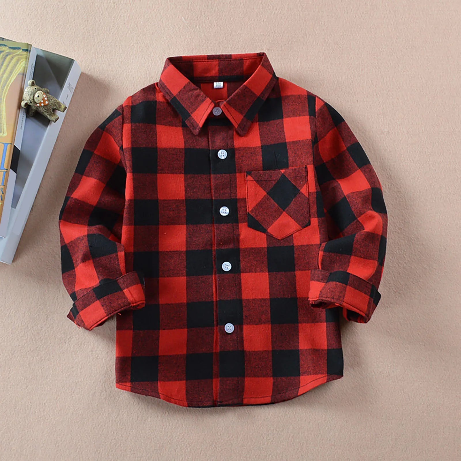 Small Weight Kids' Plaid Shirt – Unisex Checkered Long Sleeve Shirt & Jacket For Boys And Girls Boys Shirt