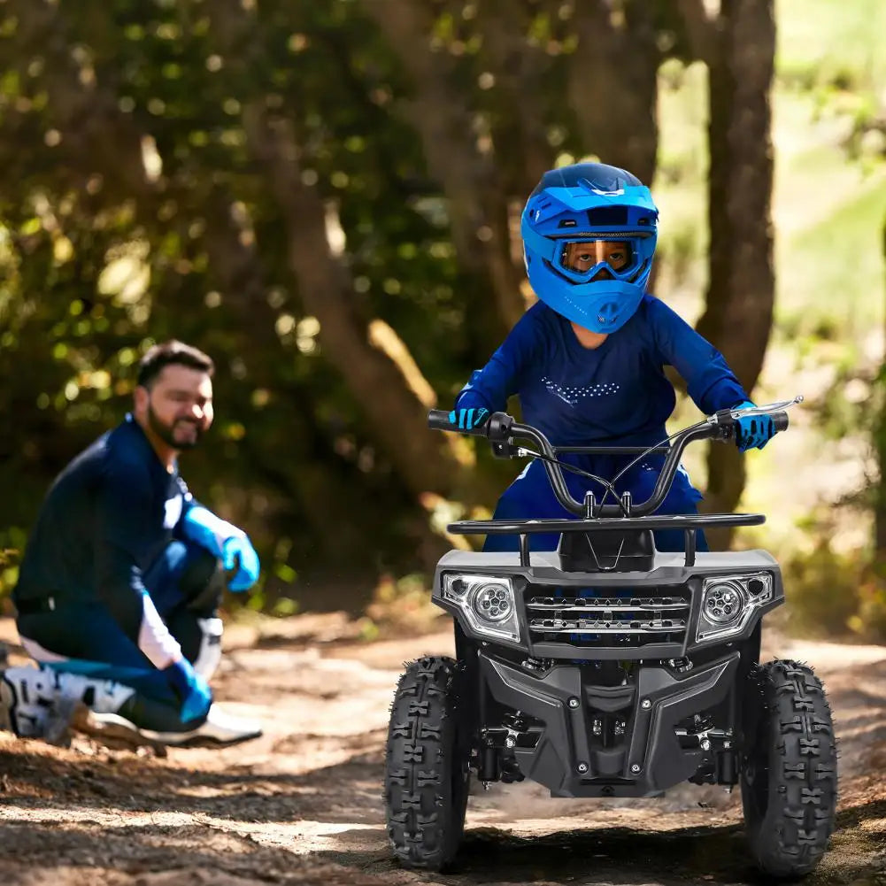 2-Stroke 49CC Kids Ride On Truck Car, 4WD Gas Powered, With Lights,Metal Suspension,ATV Play Car LED Light Toys Birthday Gifts